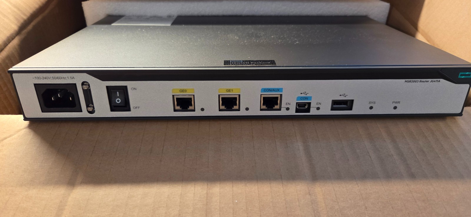 HPE FlexNetwork MSR2003 JG411A Rackmount Gigabit Ethernet AC Router
