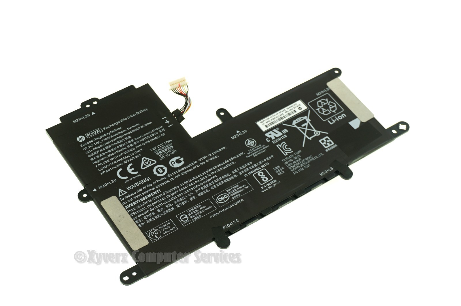 824560-005 PO02XL GENUINE HP BATTERY 7.6V 37WH 11M-AP0033DX (A)(DE11)