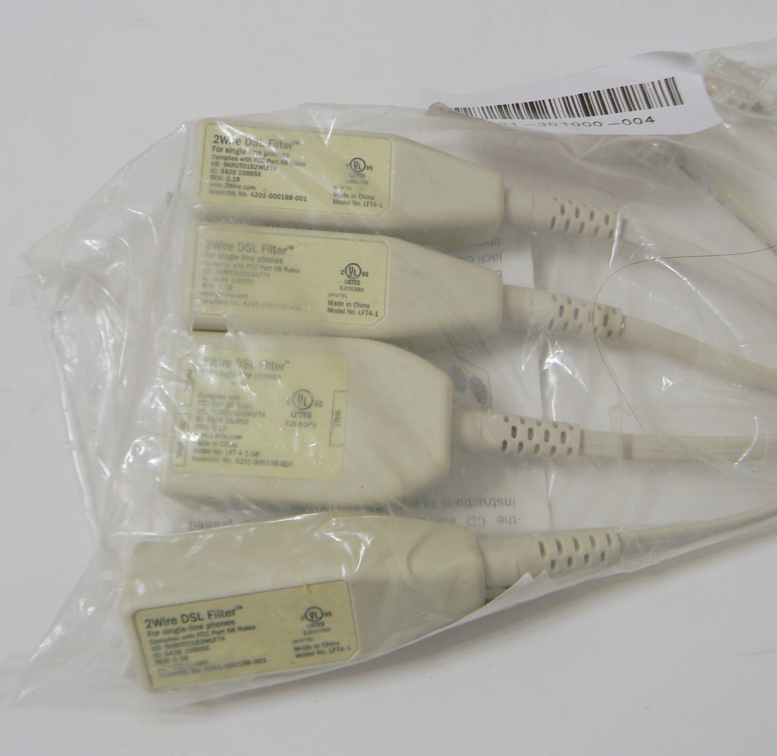 DSL Filter 2Wire Kit 4 Pack Inline DSL Phone Filters New sealed