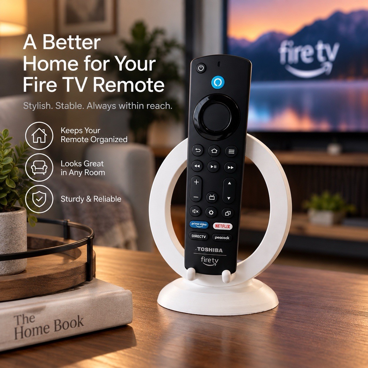 Custom Amazon FireTV Remote Stand 3D Printed