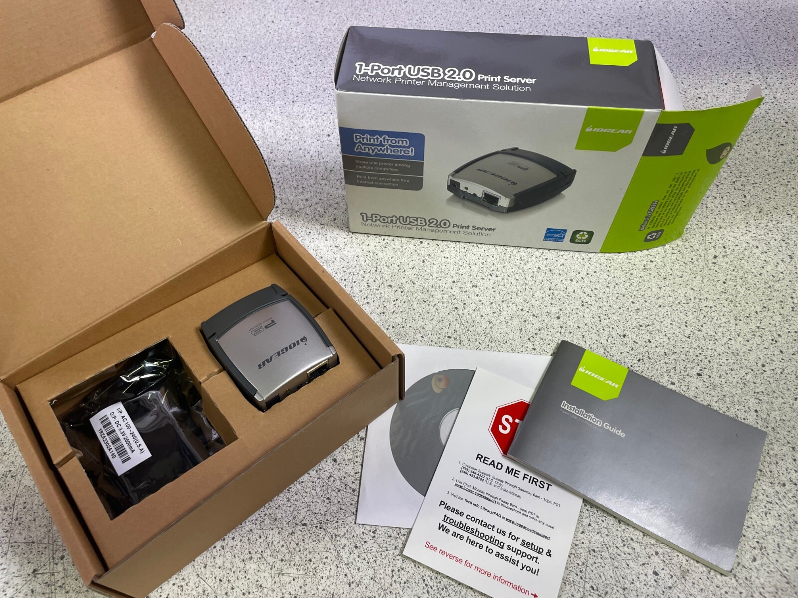 iogear GPSU21 USB Print Server 1-Port