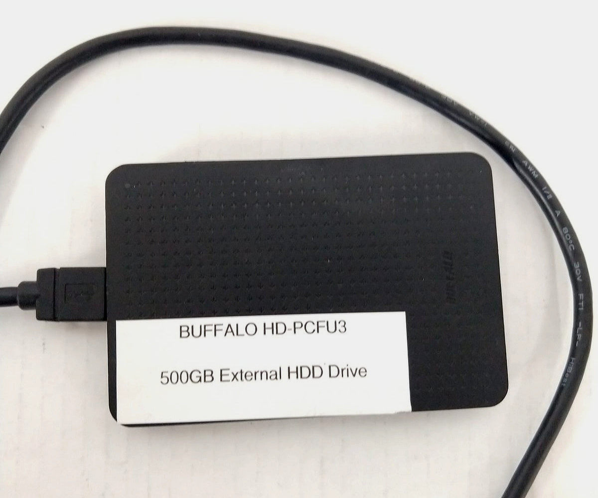 Buffalo MiniStation HD-PCFU3 500GB Portable External Hard Drive USB 3.0 (D14-B1)