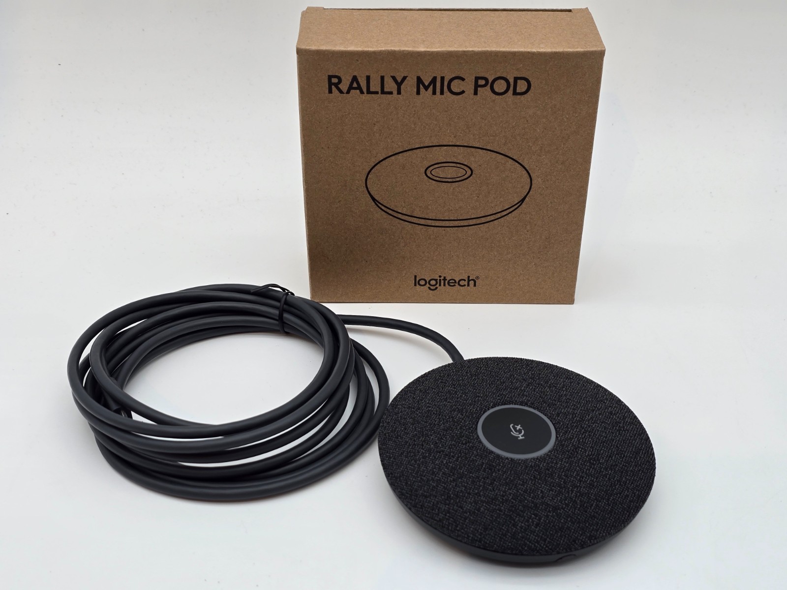 Logitech Rally Mic Pod Table Microphone Additional Microphone Conference V-U0049 Original Packaging New