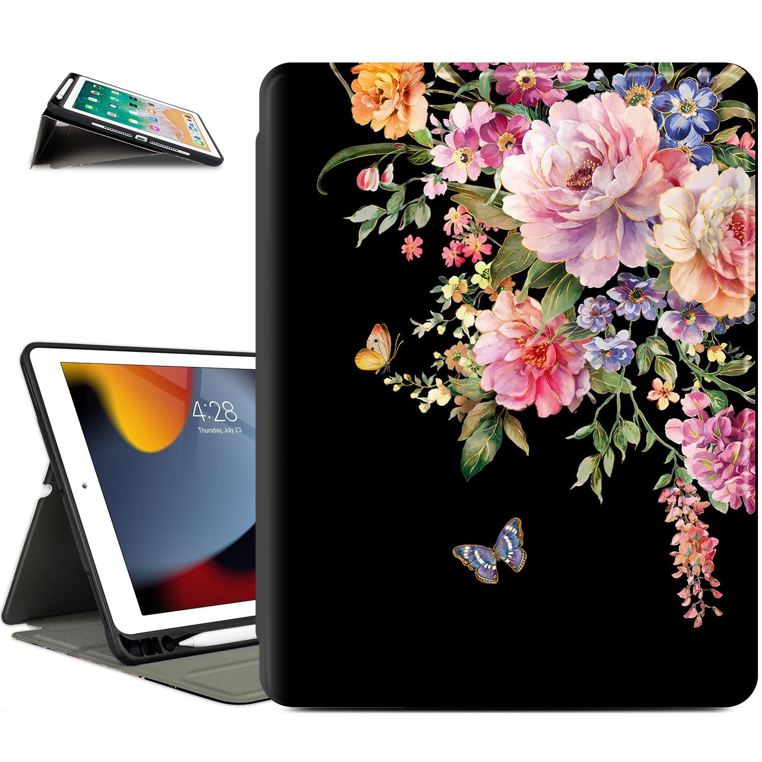 for iPad 9th/8th/7th Generation Case 10.2-inch Pencil Holder/Slim