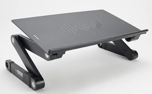 UNCAGED ERGONOMICS WORKEZ BEST ADJUSTABLE LAPTOP STAND XL 18" x 11" - BLACK