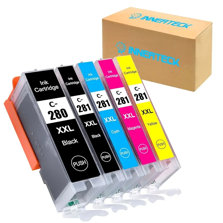 5-Pack INNERTECK Ink Cartridges PGI-280XXL / CLI-281XXL for Canon Pixma