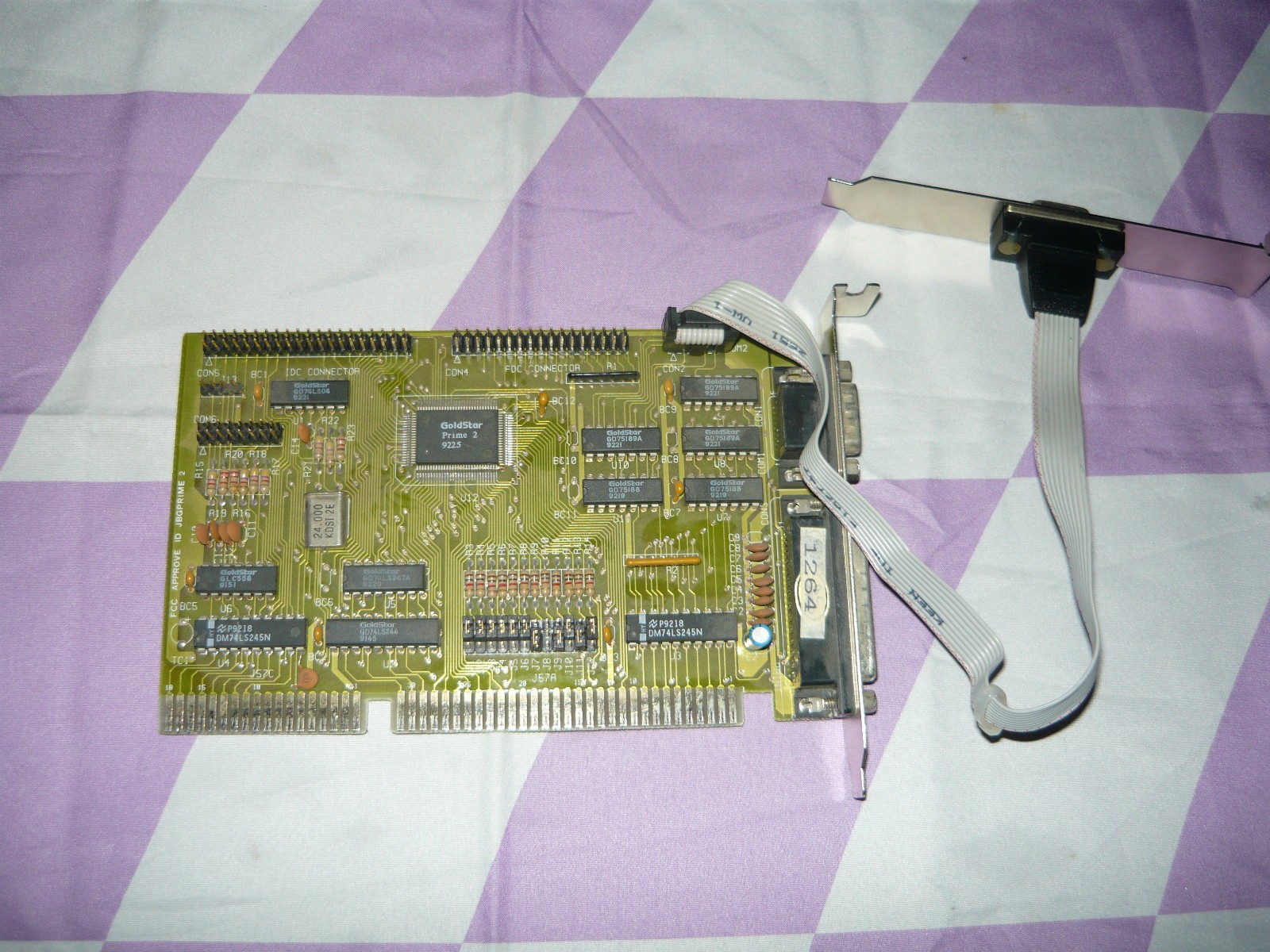 Vintage GoldStar Prime 2 ISA IDE Serial Parallel Port Controller Card Used