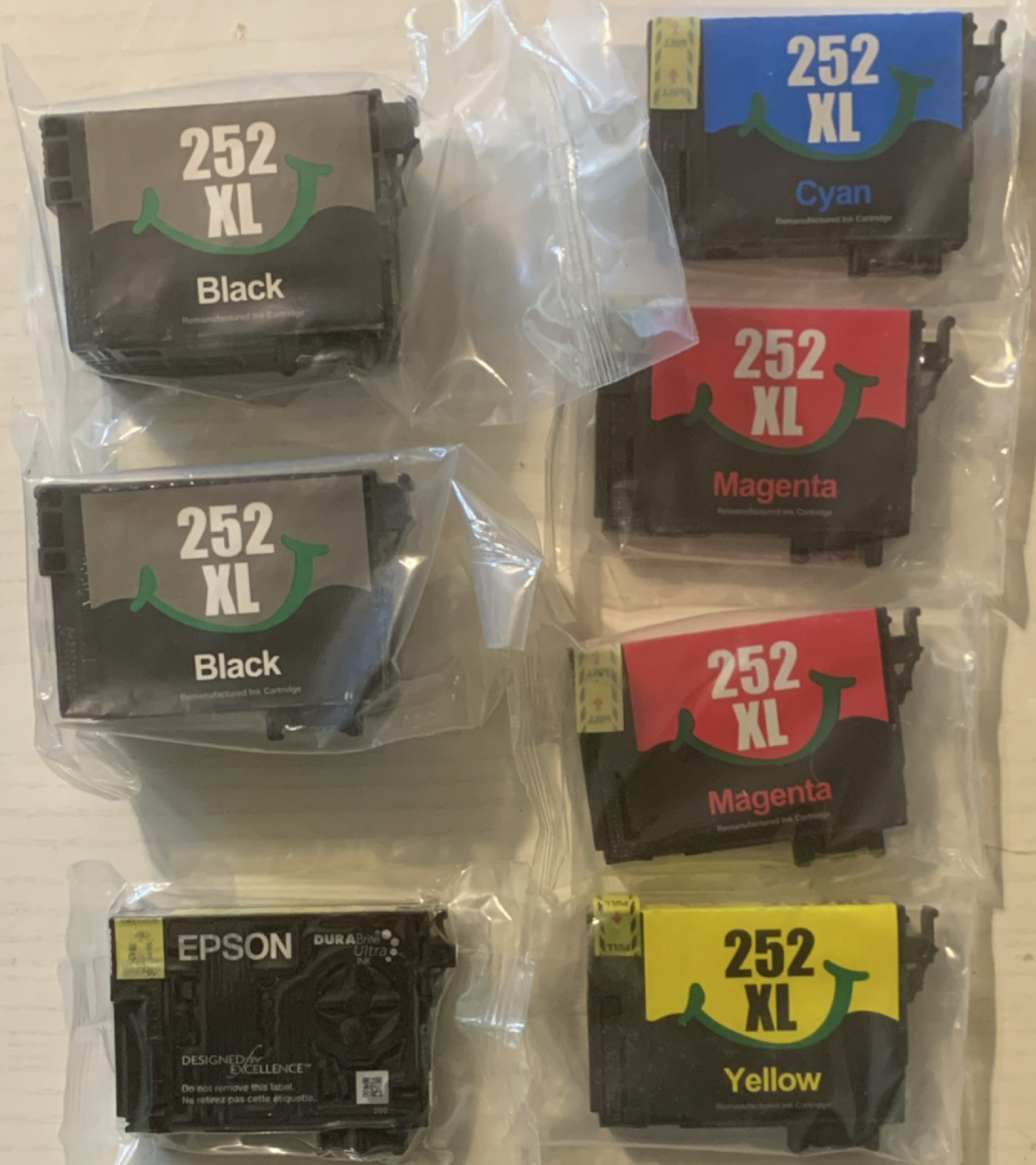 Epson 252XLInkjet Ink Cartridges Set Black Cyan Magenta Yellow