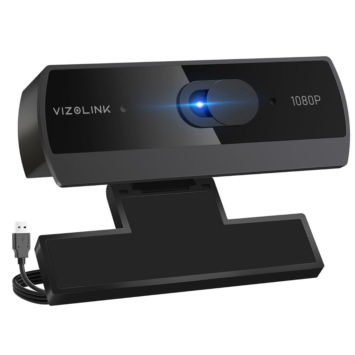 1080P Webcam With Built-In Microphone, W2N Web Cam, Privacy Cover, 75° FOV,