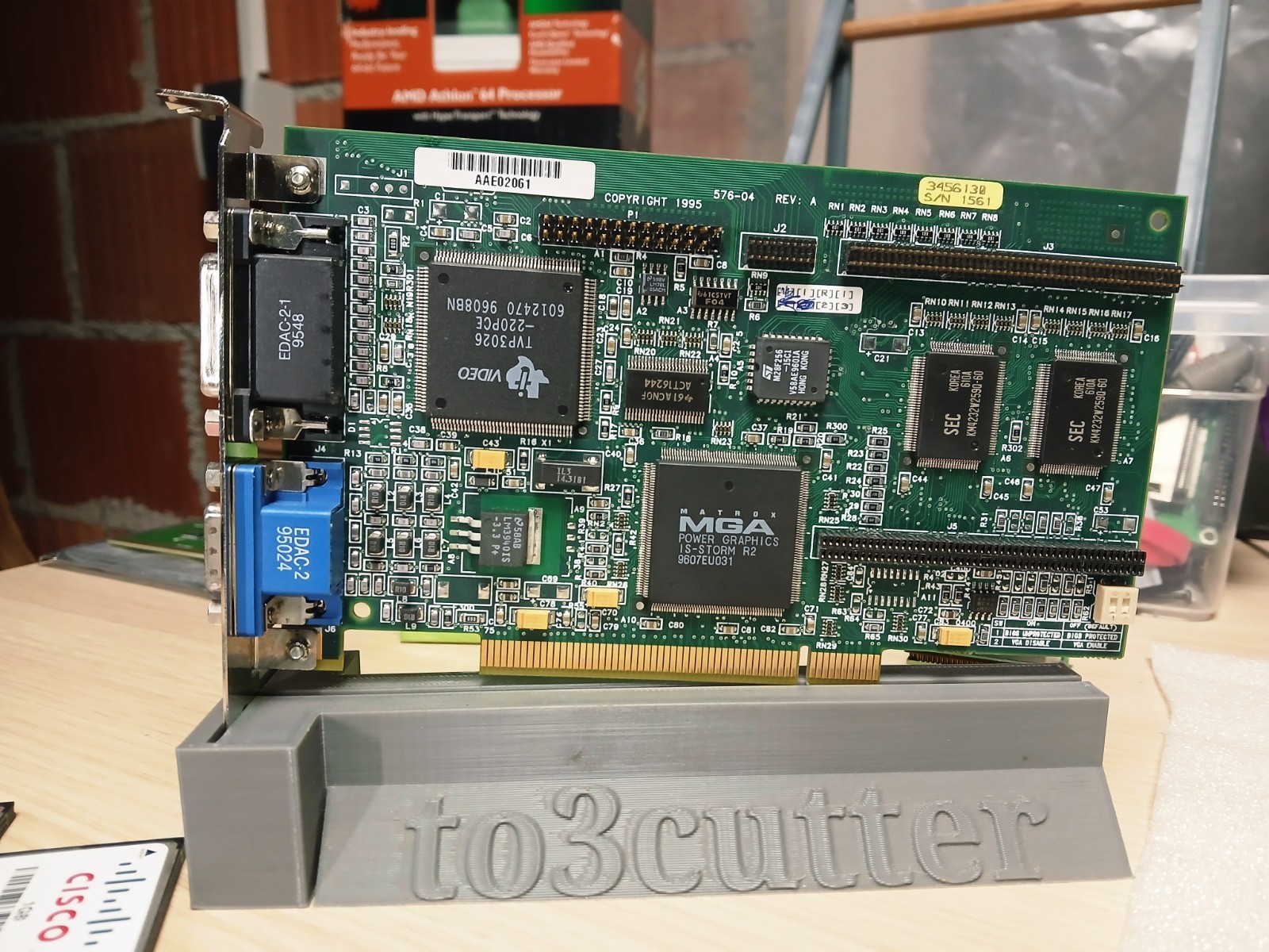 VINTAGE - Matrox Millenium MGA 2MB WRAM PCI Video Card - TEST OK