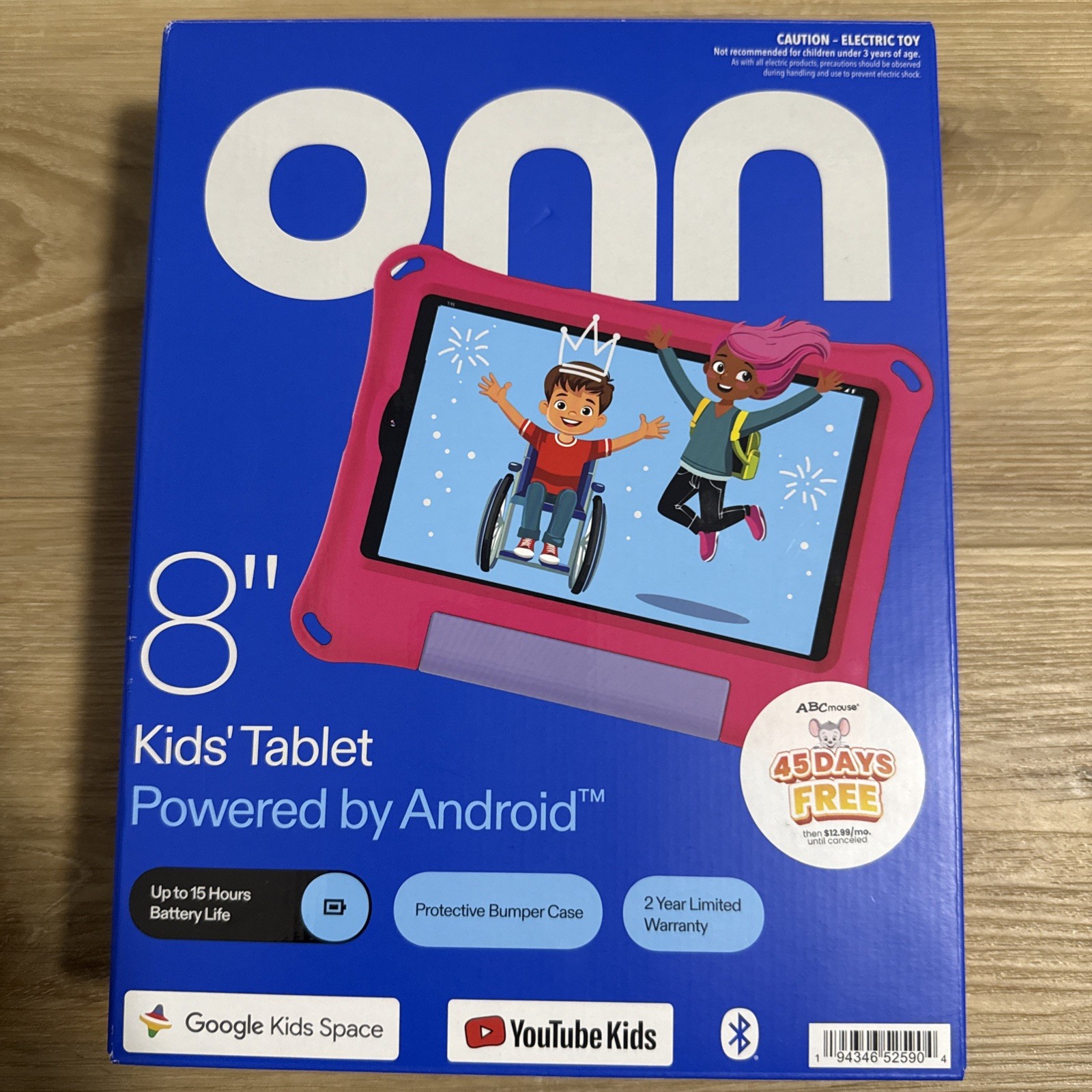 Onn 8" Kids Tablet 32GB - Pink Bumper Sleeve/Stand Included, Brand New Sealed