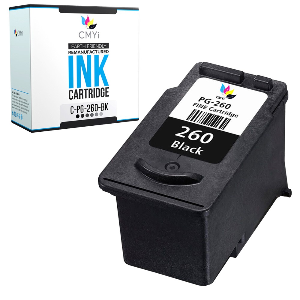 CMYi 1-Pack Replacement Black 260 Ink Cartridge for Canon PIXMA TR7020a TR7022a
