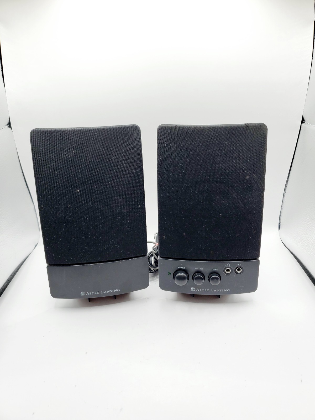 Altec Lansing Model BX1120 Black Computer Speakers no power cord
