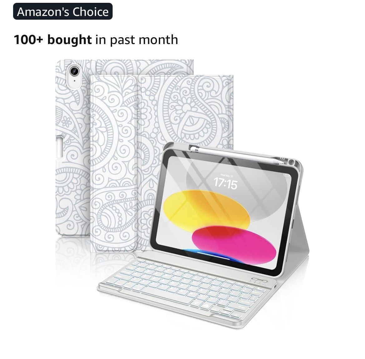 Hamile Keyboard Case for iPad 11th 10th Generation 