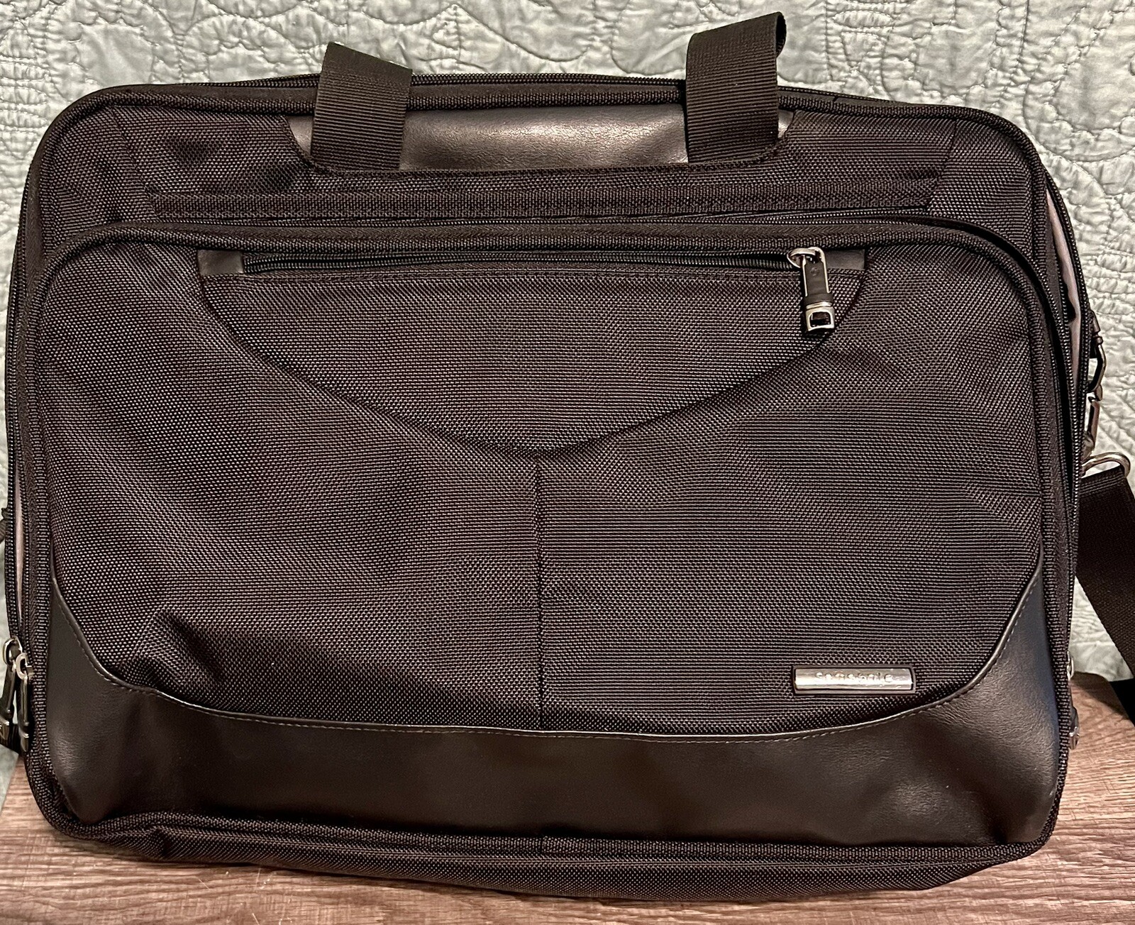 Samsonite Ballistic Tech Locker Briefcase Laptop Bag Blk Padded RFID Excellent