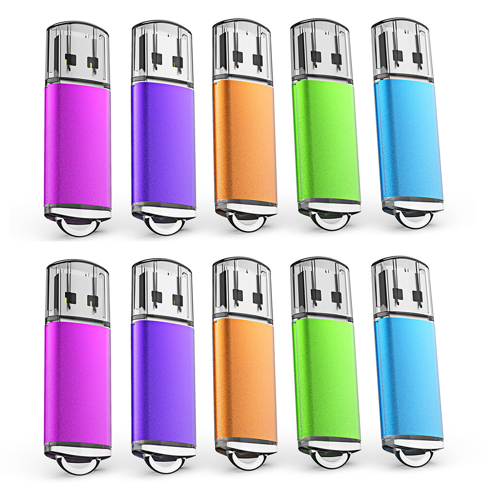 Kootion USB2.0 5/10PCS Metal Rectangle USB Flash Drive Memory Stick Thumb Drive 