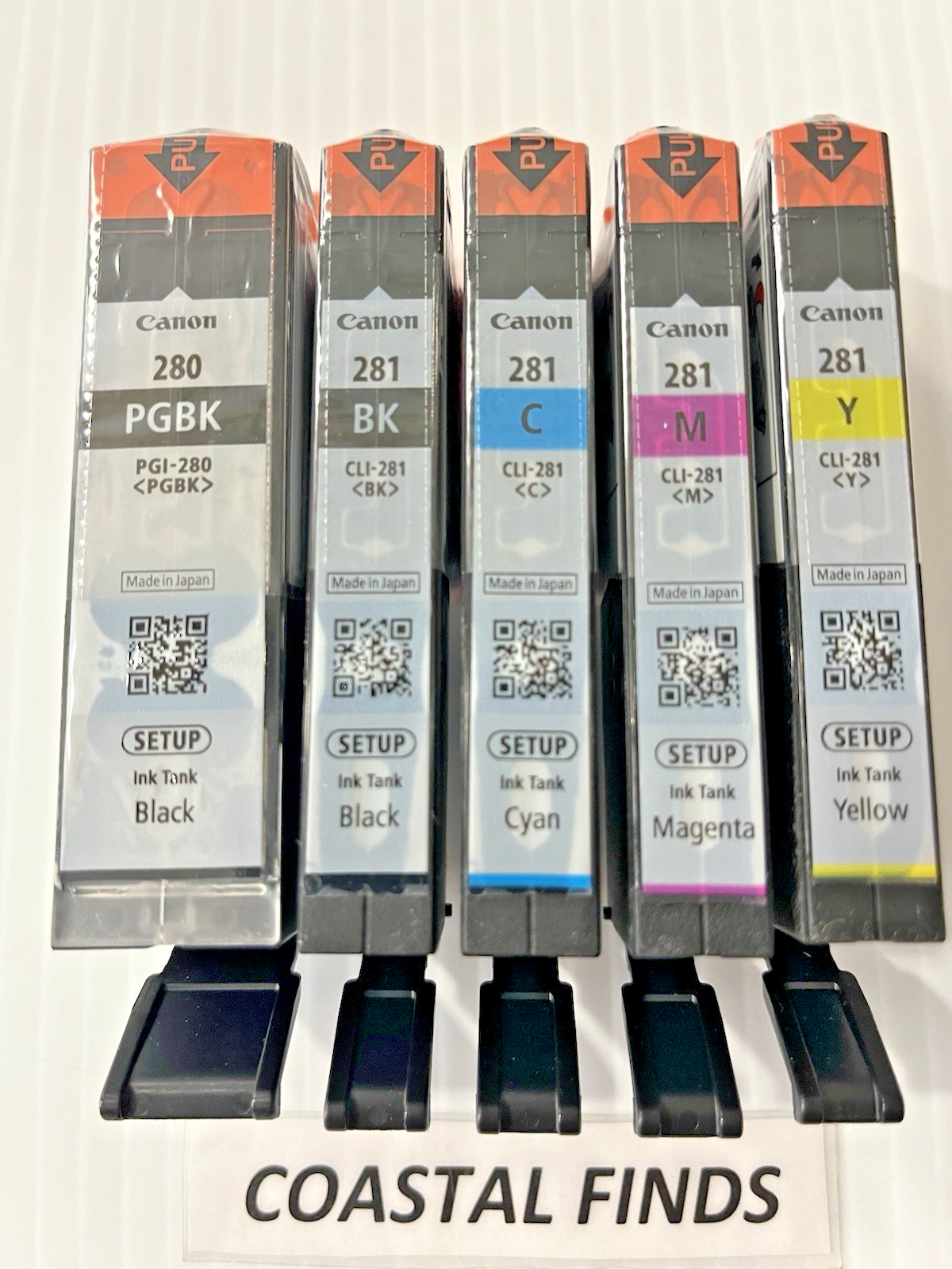 Canon 280 281 Ink Cartridge CMYK Set of 5 NEW OEM Genuine Sealed Setup PGI-280 