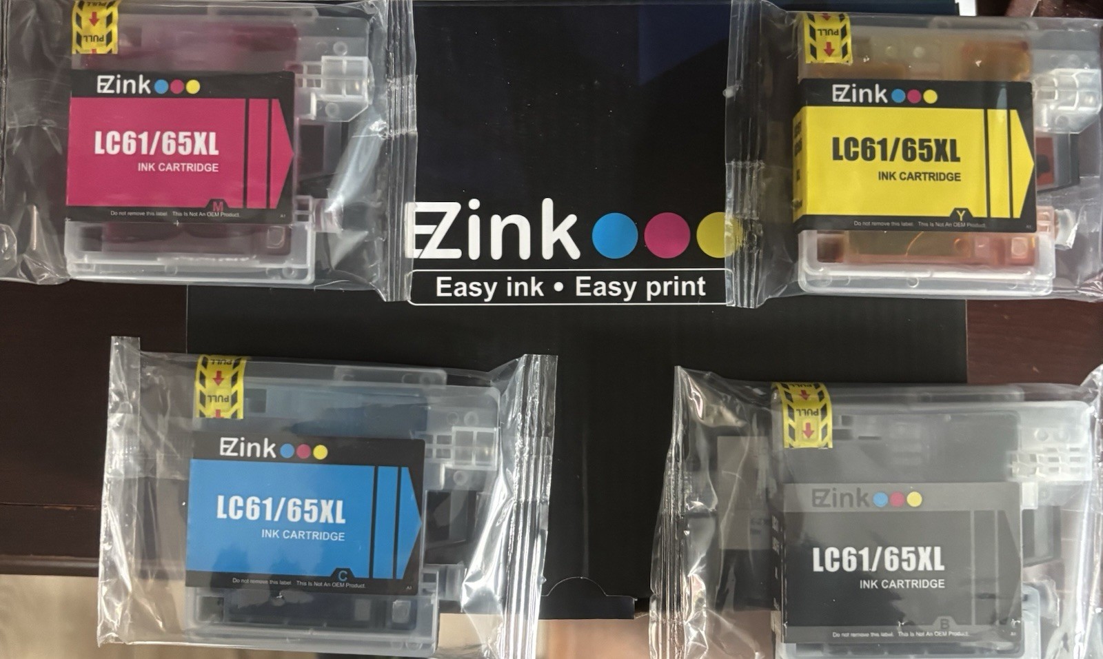 Ezink LC61-65XL Color And  Black Cartridges 17 Pack New In Open Box For Brother