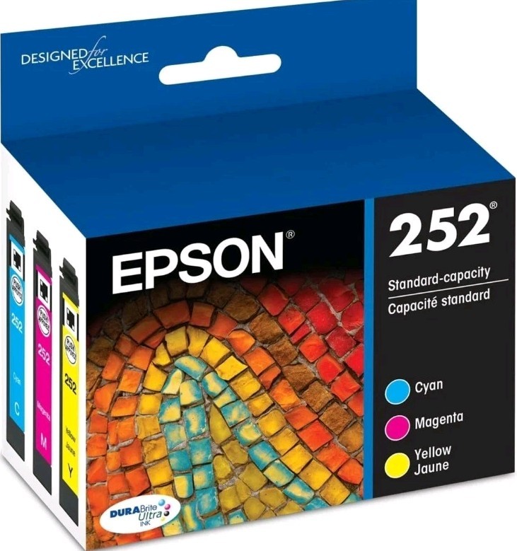 EPSON 252 DURABrite Ultra Ink Standard Capacity Color Combo Pack Exp. 12/23
