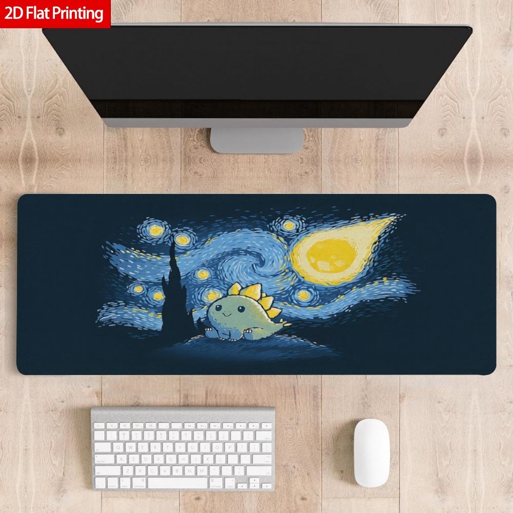 2D Foldable Large Desk Mat Abstract Starry Night Desk Pad Office Home Decor Ar