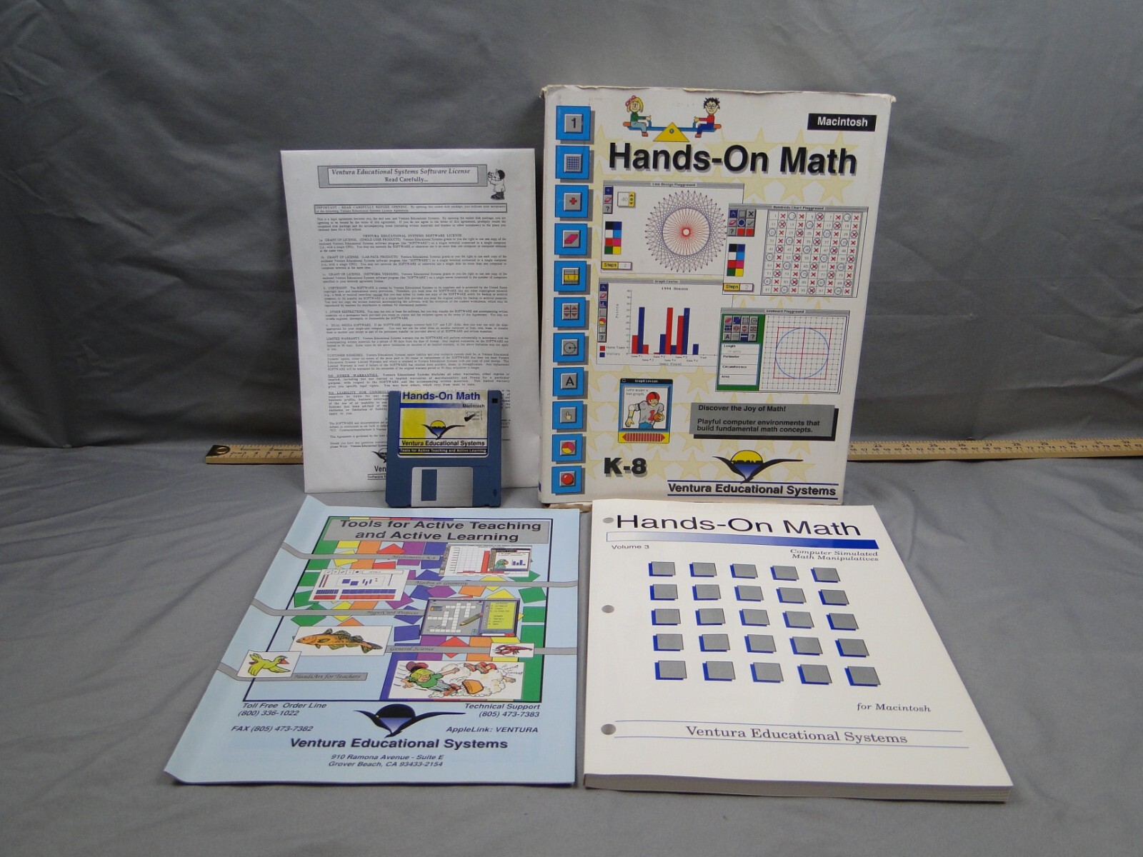 Vintage Hands on Math Macintosh 3.5 Disk K-8 Volume 3 Education Teaching IBM