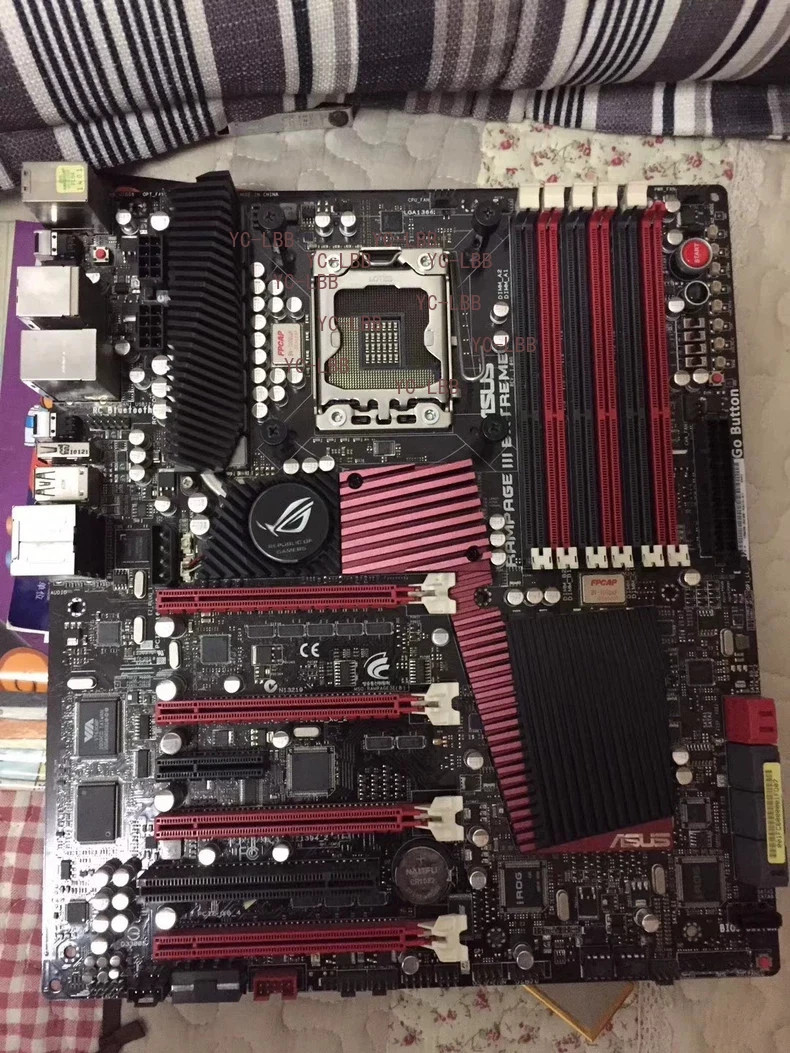 Motherboard For Asus R3E Rampage III Extreme X58 X5650 LGA1366 DDR3 Intel ATX