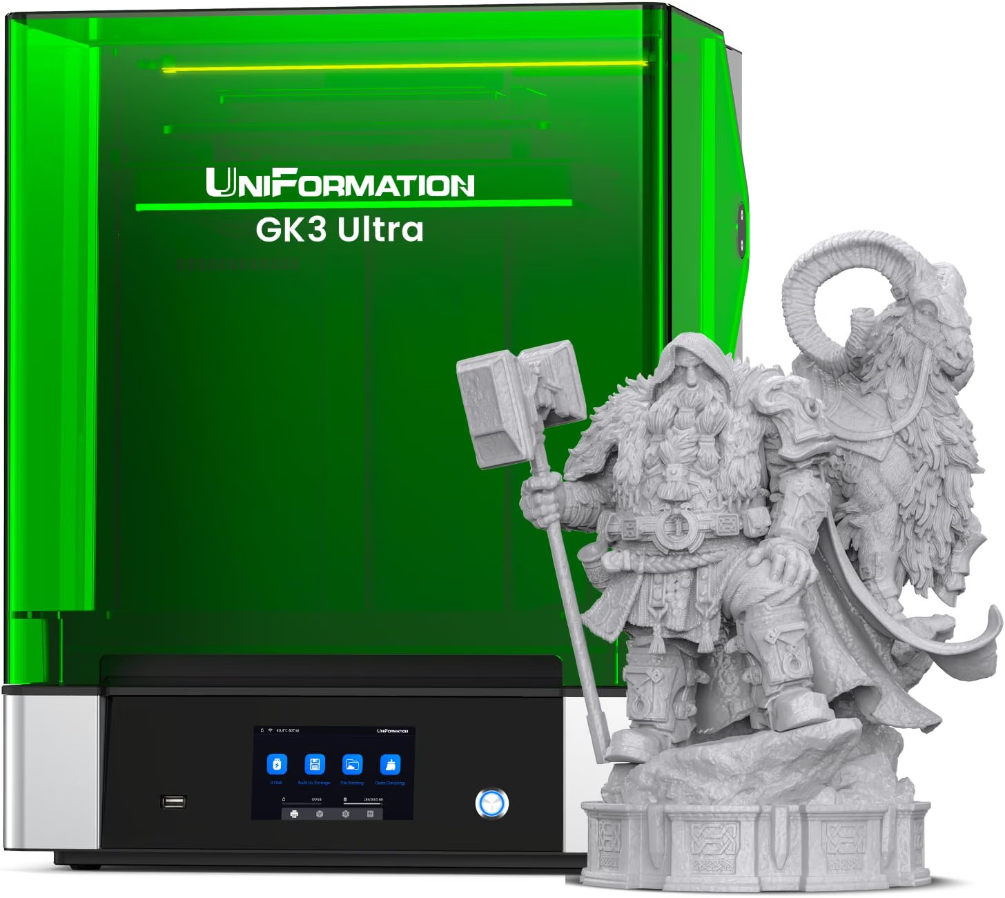 UniFormation GK3 Ultra 16K Large Resin 3D Printer 13.5" LCD Screen Auto Feed