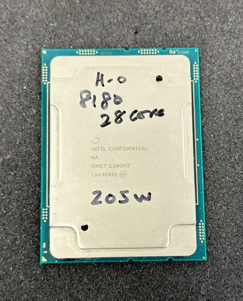 Intel CONFIDENTIAL QMQ7 2.5GHz 28Core 38.5MB CPU 8180 Processor  🚚