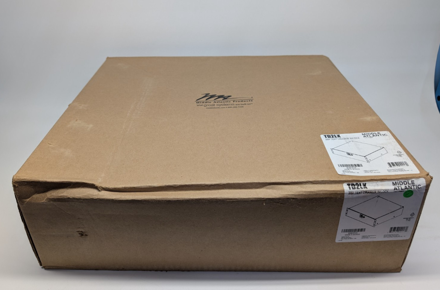 Middle Atlantic TD2LK 2SP Text Drawer W/Lock