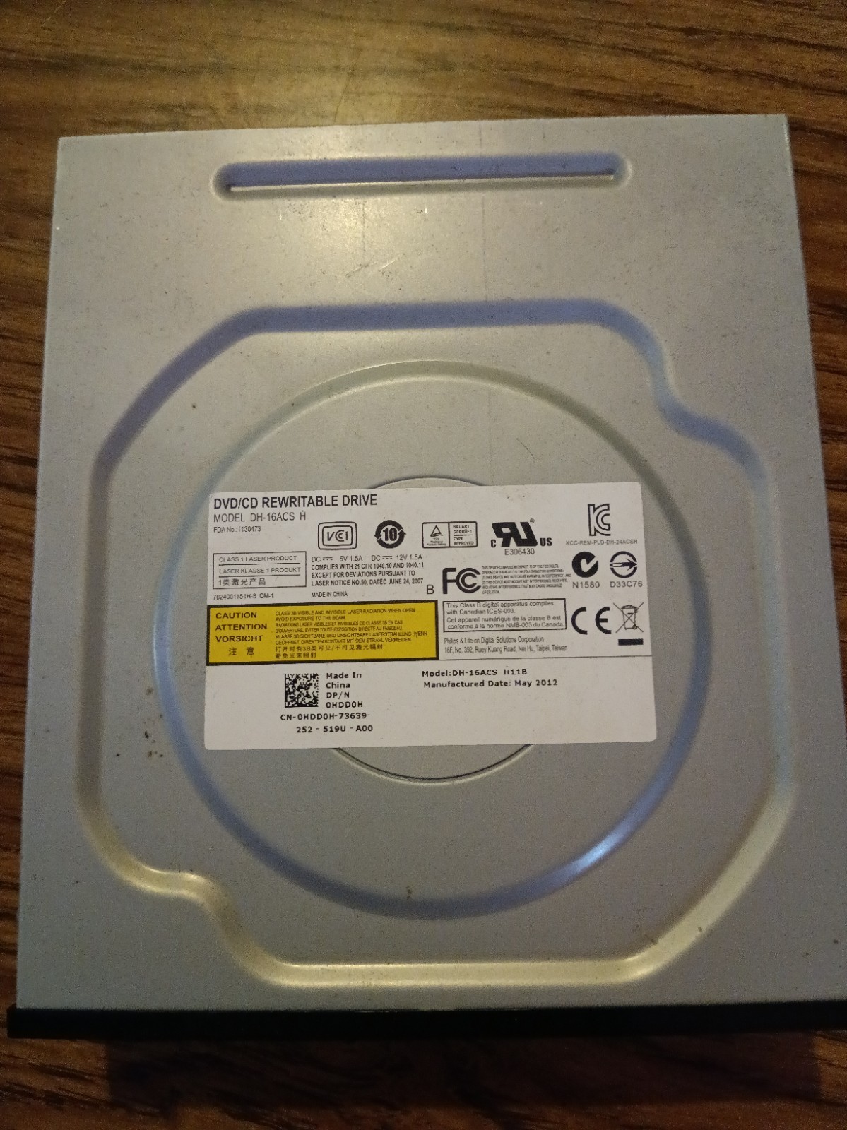 Lite-On DH-16ACS SATA DVD/CD Rewritable Drive 5.25" Internal Desktop Optical