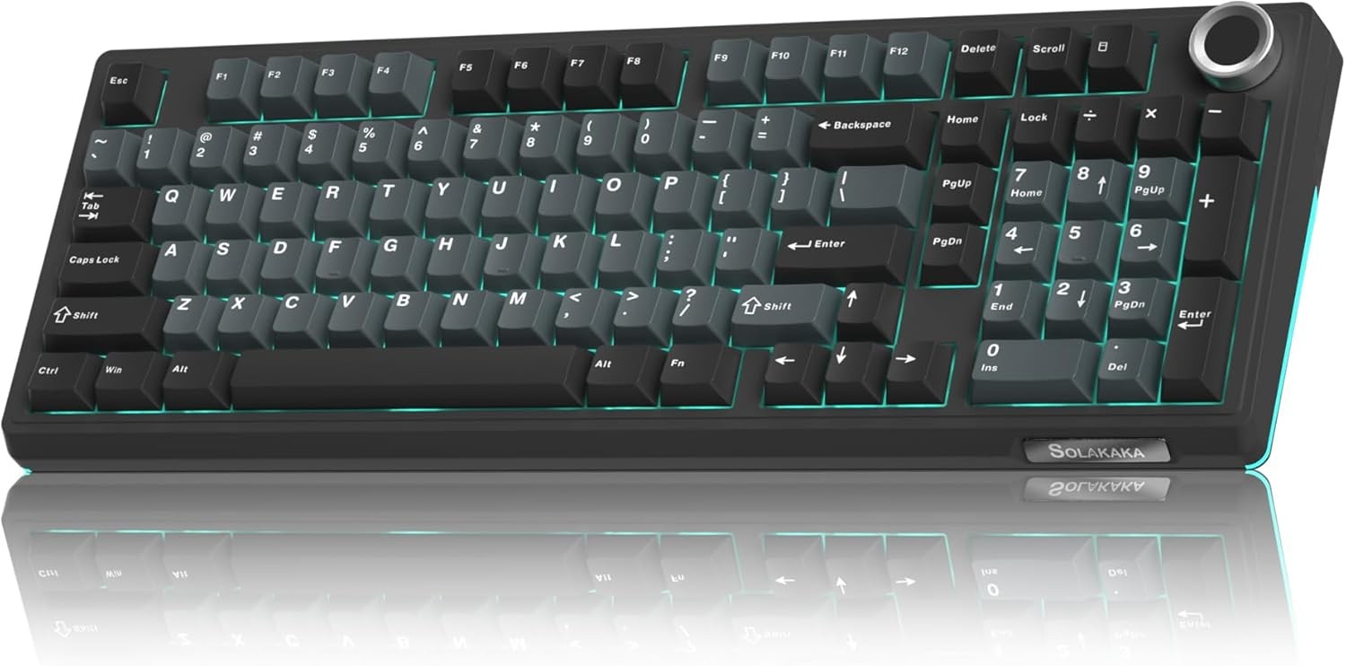 Hot Swappable Keyboard SOLAKAKA KI99 Pro Wireless RGB Silent