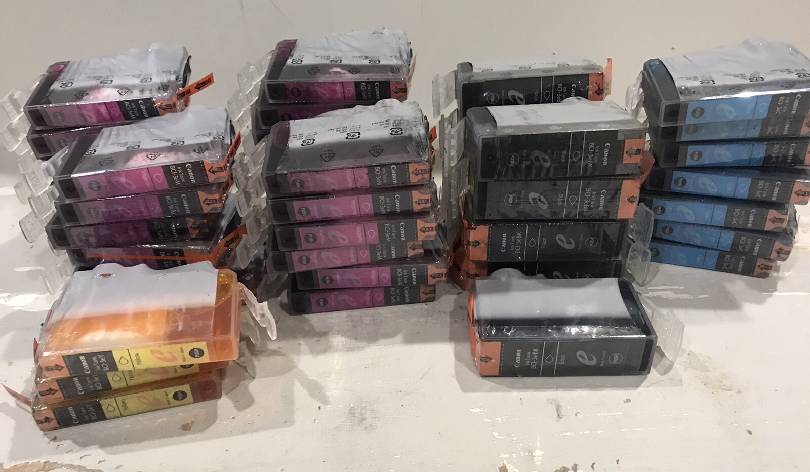 Lot 45 Canon 3e BCI-3eBK  BCI-3eC BCI-3eM BCI-3eY Ink Cartridges NEW