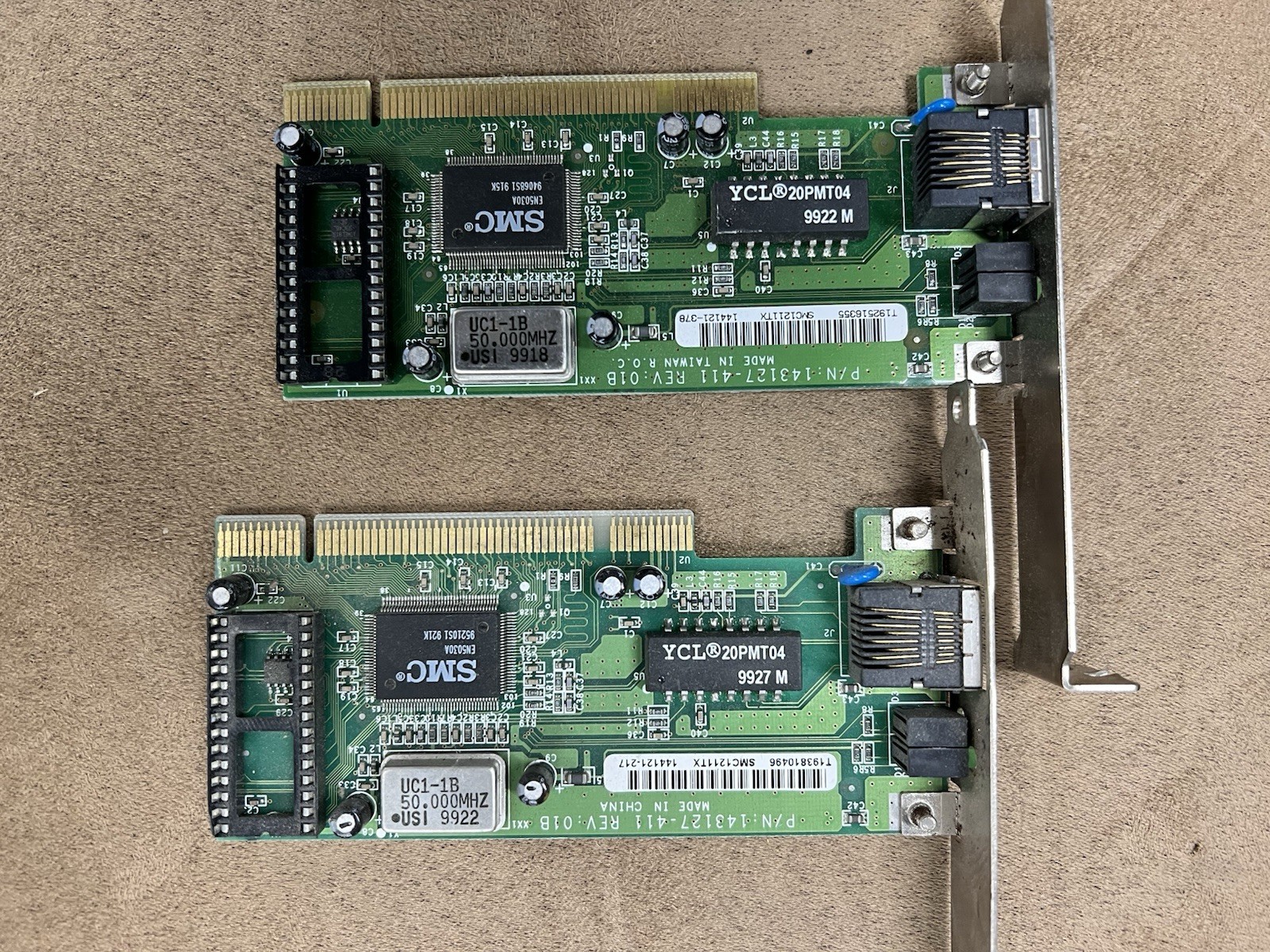 SMC 1211TX EN5030A ISA 10Base-T Ethernet Network Card RJ45 Vintage Working Pull