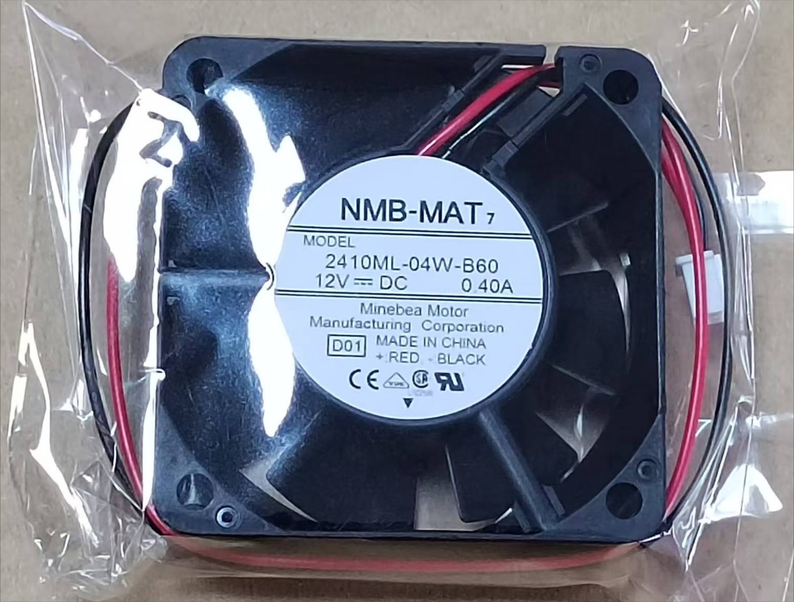 10pcs NMB-MAT 2410ML-04W-B60 60*60*25MM 0.40A 12V DC two-line axial cooling fan