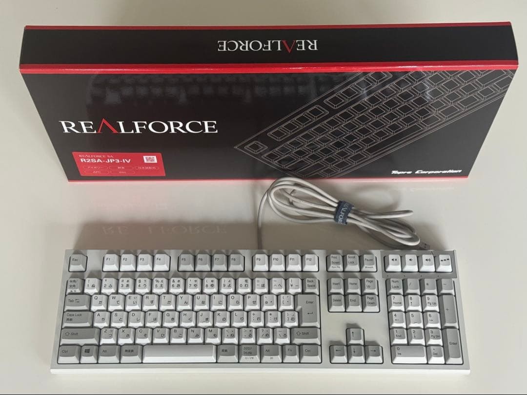 Topre REALFORCE R2SA-JP3-IV Japanese Layout Full Size Computer Keyboard Used