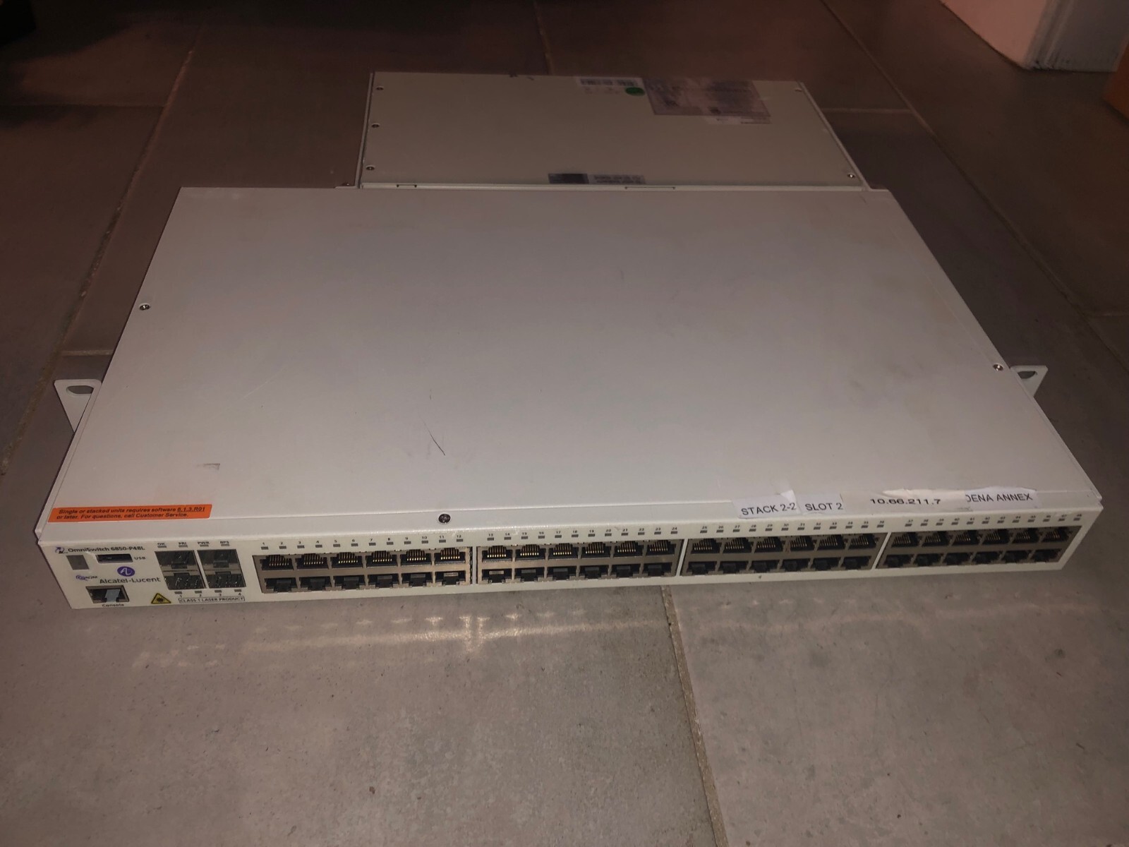 ALCATEL-LUCENT OMNISWITCH 6850-P48L SWITCH OS6850-P48L with PS-510W-AC