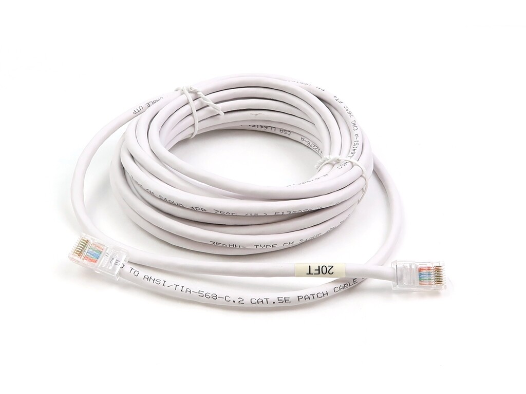 LOT OF 10 QUIKTRON NON BOOTED CAT 5E 20FT COPPER NETWORK PATCH CABLE 560-125-020