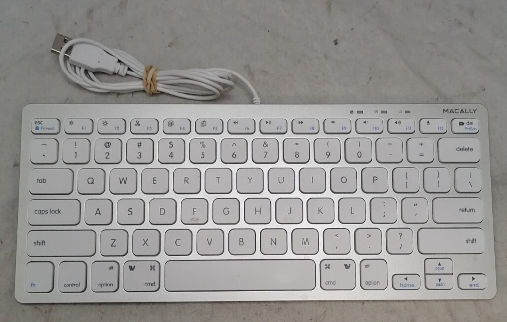 Macally USB Wired Compact Keyboard For Mac & PC SLIMKEYCA