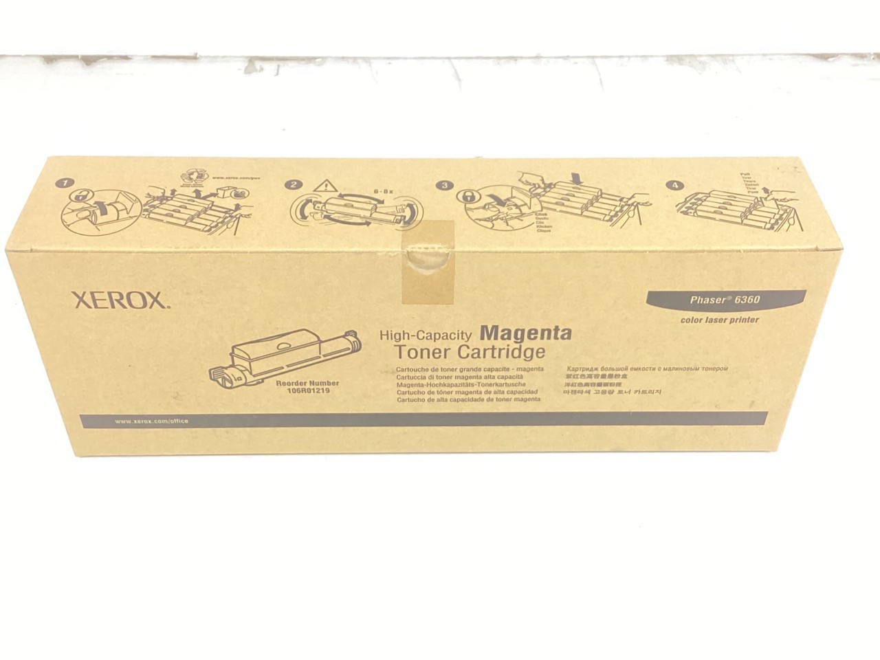Xerox Genunine Phaser 6360 Magenta Toner Cartridge - High Capacity - 106R01219