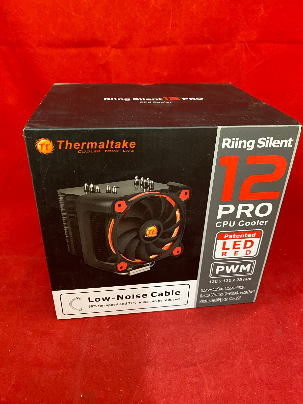 ThermalTake Riing Silent 12 Pro CPU Cooler CL-P021-CA12RE-A Brand New "SEALED"