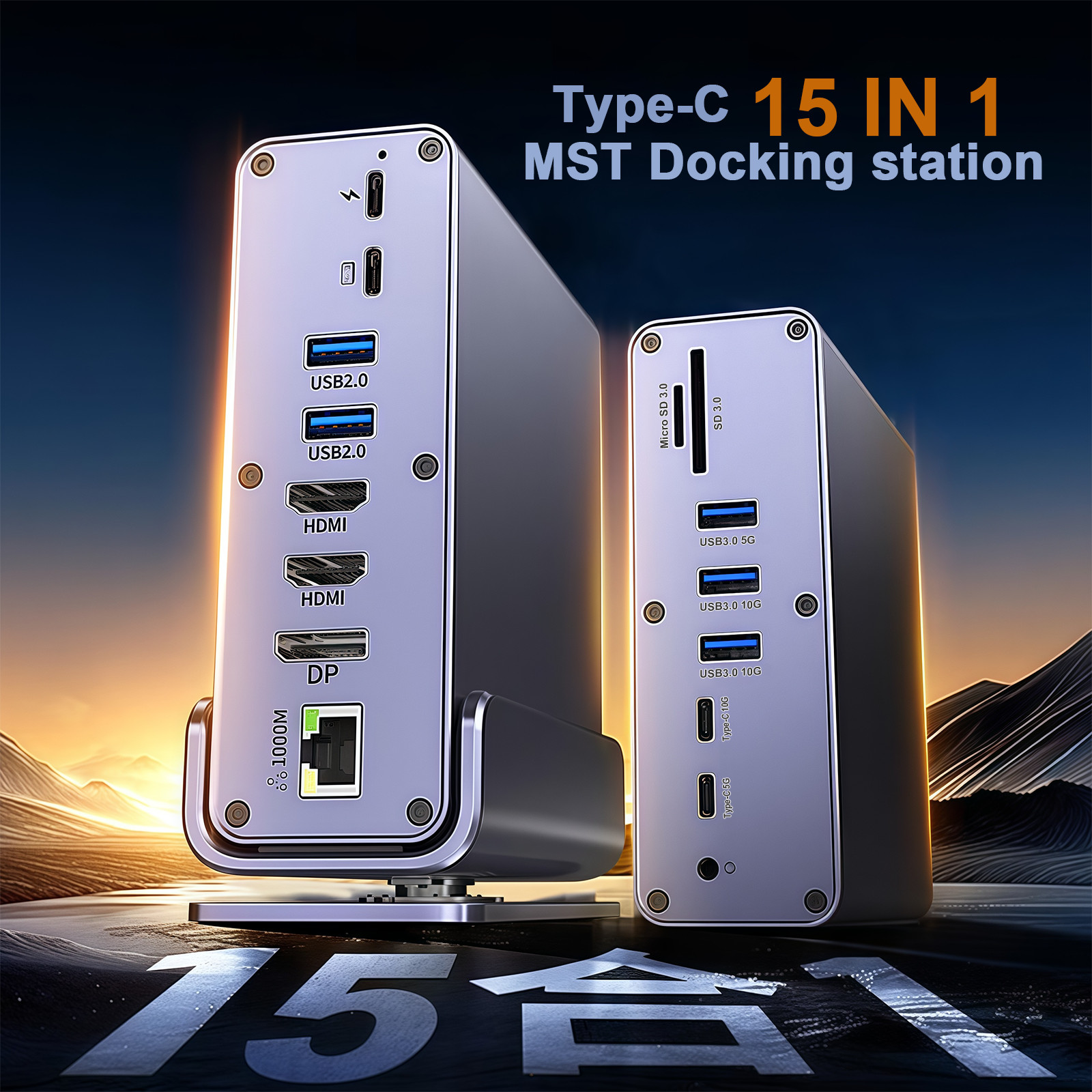 Thunderbolt 3/4 & USB-C Docking Station | 15-in-1,Triple 4K Display,100W PD,RJ45