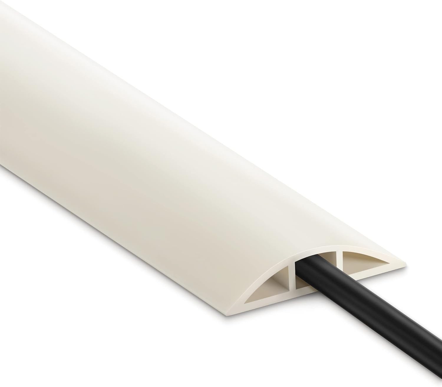 4FT Cord Cover Floor, Beige Cord Hider Floor, Extension Cable Cover Power Cor...