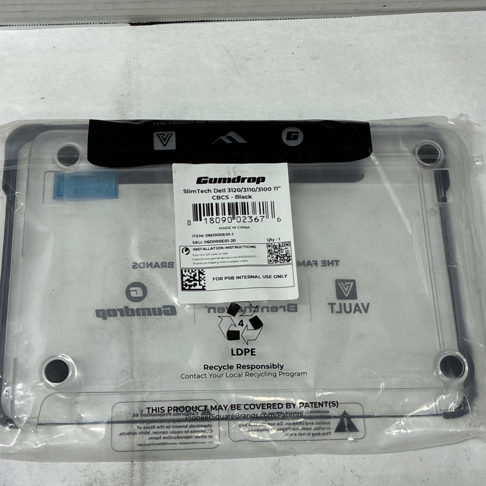 Gumdrop SlimTech for Dell 3110/3100 Chromebook (Clamshell) (06d000e011)