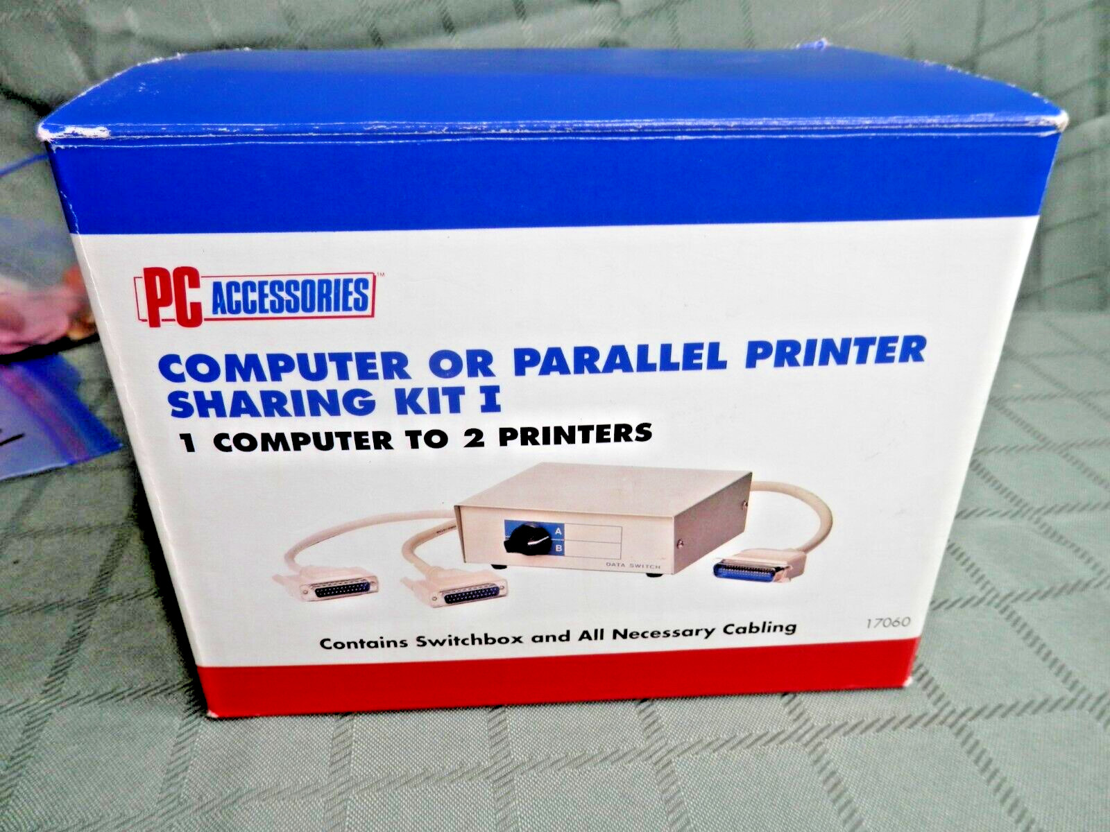 NOS 1992 VINTAGE SWITCHBOX 2-Way A/B I/O DB25 Parallel Printer Manual Rotary Swi