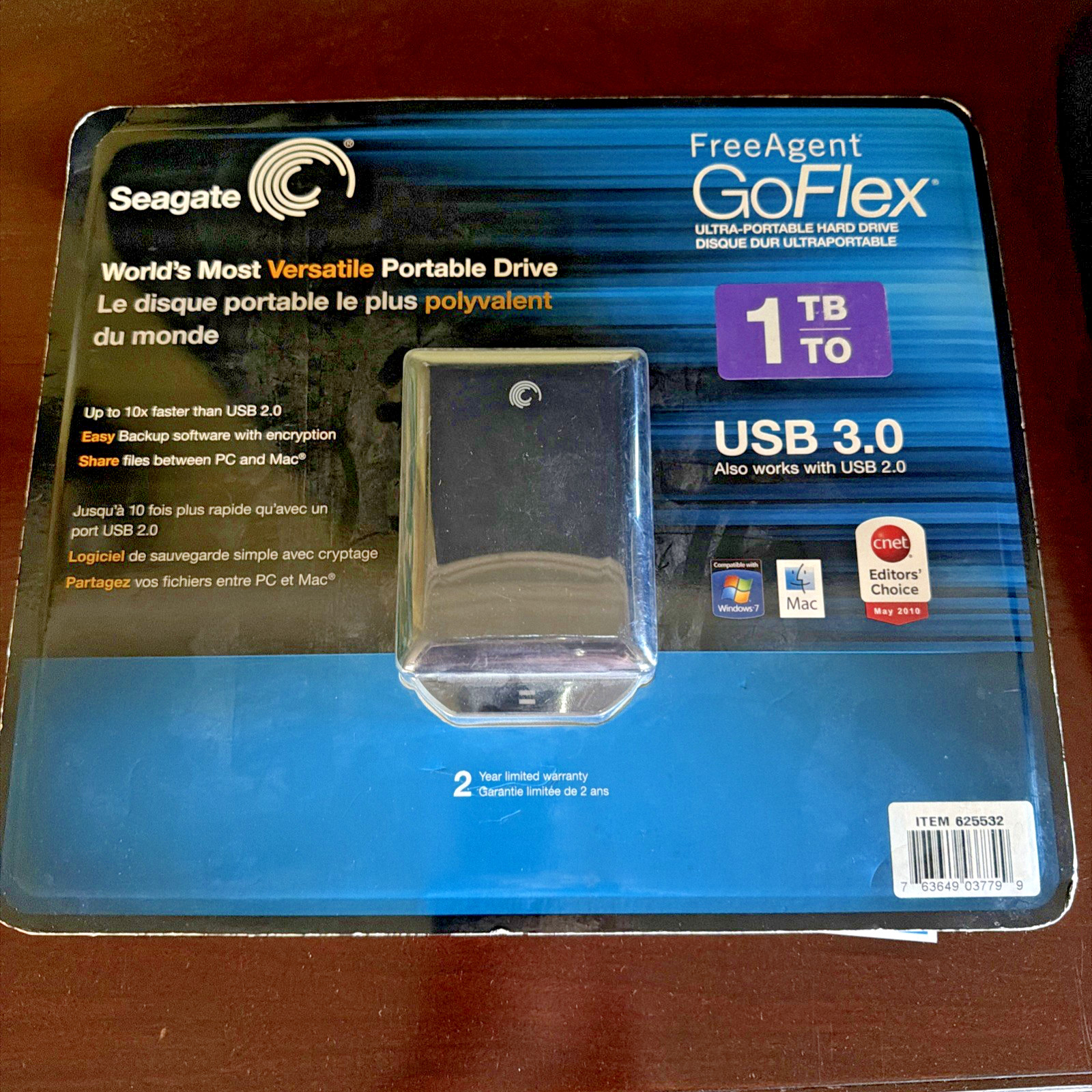 Seagate FreeAgent GoFlex 1TB 9ZFAY6-570 External Hard Drive Black USB 3.0 New