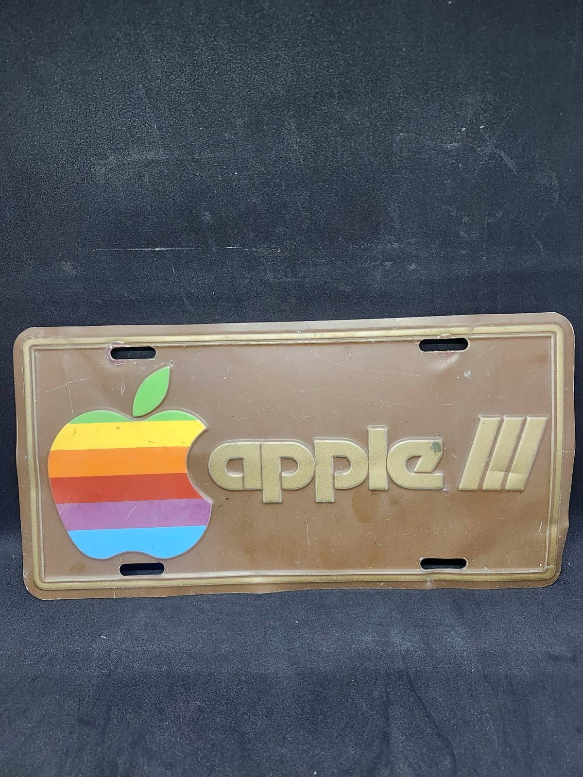 VINTAGE APPLE - Apple 3 License Plate Tag Early 1980s Employee Owned