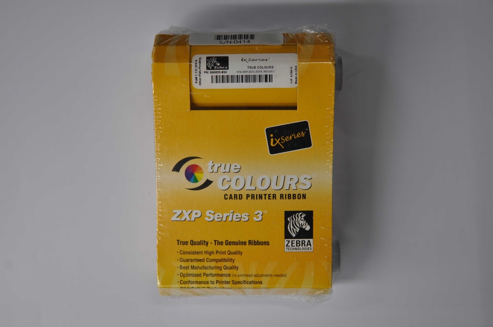 Zebra 800033-850 Black Ribbon 500 Prints for ZXP Series 3 KdO