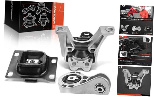 3PCS Engine Motor Mount Transmission Mount and Torque Strut Mount Kit