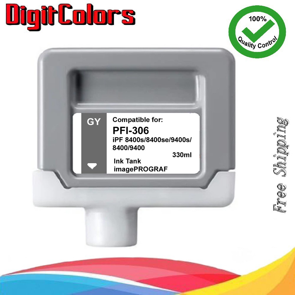 PFI-306 Gray Ink Tank Fit Canon IPF 8400s 8400se 9400s 8400 9400 PFI-306GY