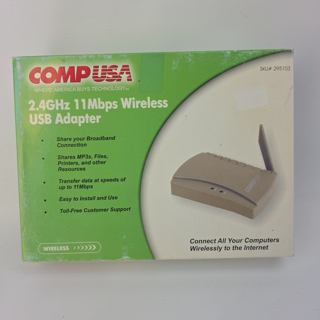 2.4Ghz Wireless 11Mbps Wireless USB Adapter - COMP USA 
